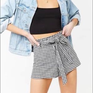 gingham paper bag shorts